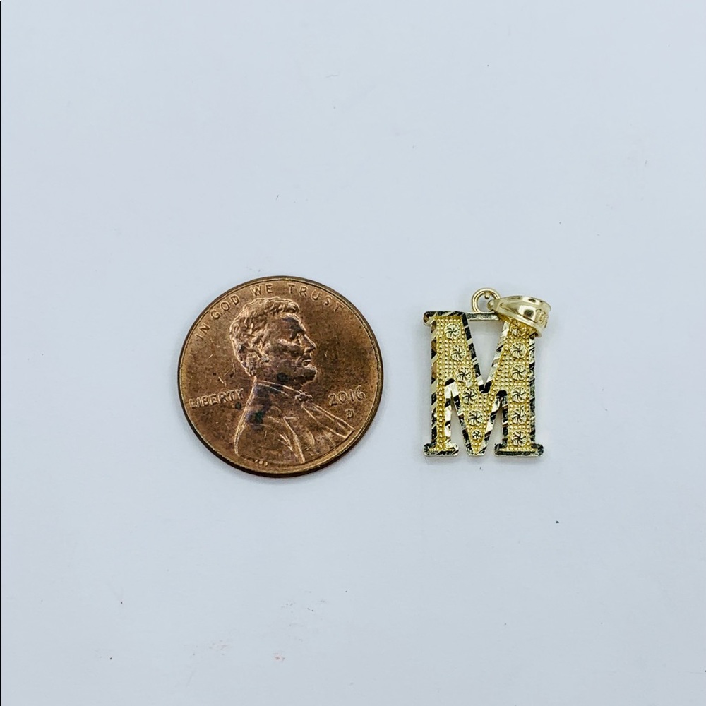 10k Solid Gold Pendant Small Initial - image 6